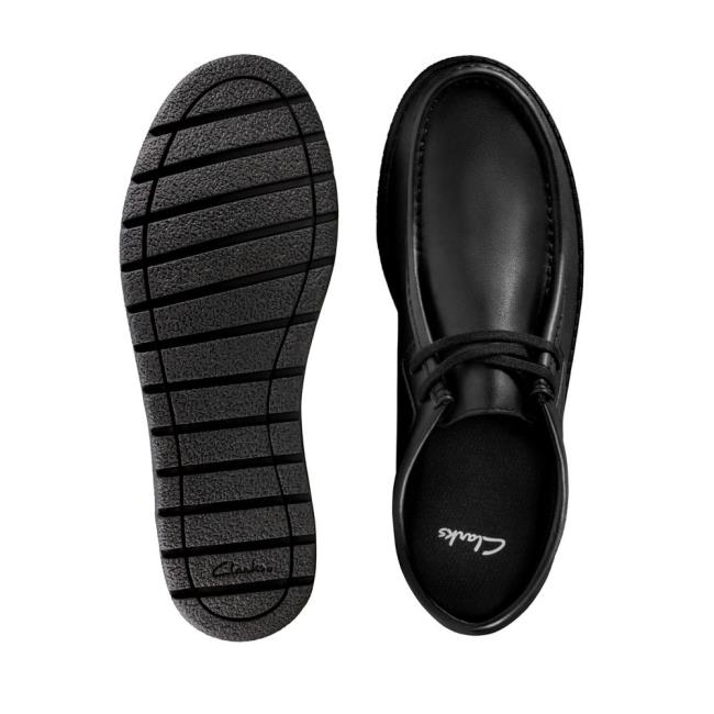 Skolske Topanky Clarks Mendip Craft Youth Chlapcenske Čierne | CLK759MNW