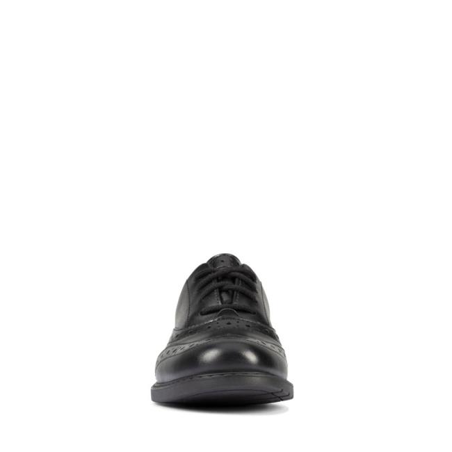 Skolske Topanky Clarks Scala Brogue Kid Chlapcenske Čierne | CLK701JCE