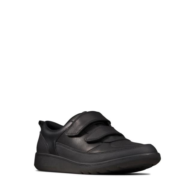 Skolske Topanky Clarks Scape Flare Youth Chlapcenske Čierne | CLK875KGC