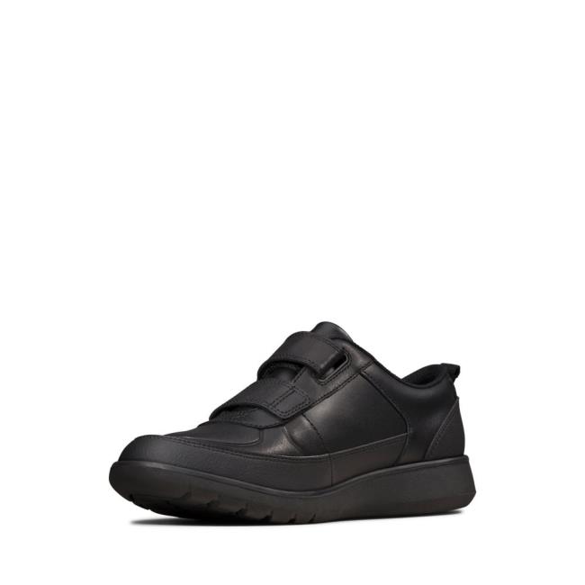 Skolske Topanky Clarks Scape Flare Youth Chlapcenske Čierne | CLK875KGC