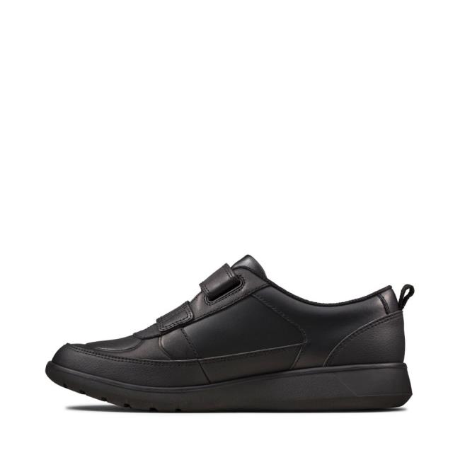 Skolske Topanky Clarks Scape Flare Youth Chlapcenske Čierne | CLK875KGC