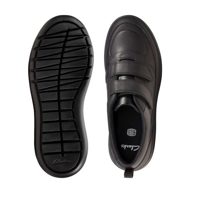 Skolske Topanky Clarks Scape Flare Youth Chlapcenske Čierne | CLK875KGC