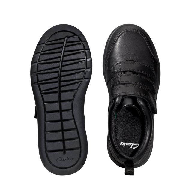 Skolske Topanky Clarks Scape Sky Kid Chlapcenske Čierne | CLK283WXA