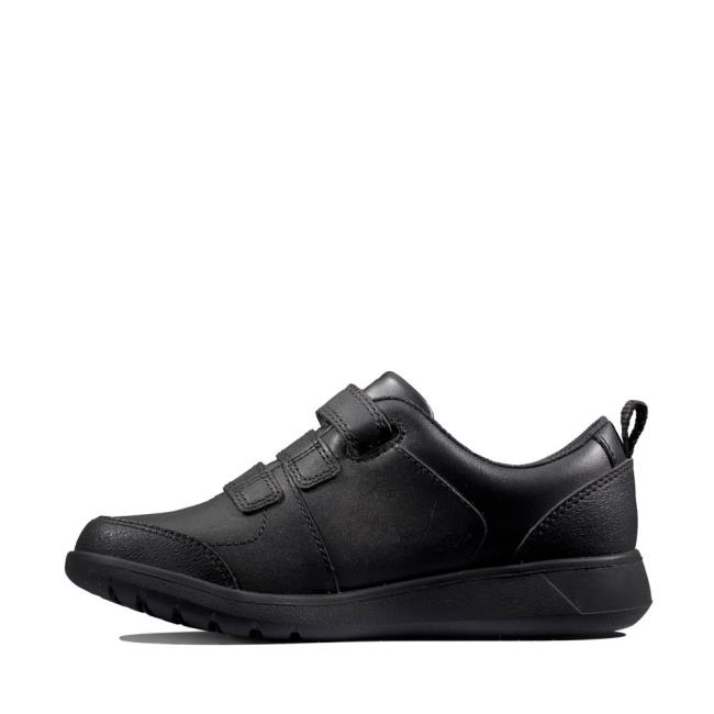 Skolske Topanky Clarks Scape Sky Youth Chlapcenske Čierne | CLK267WKA