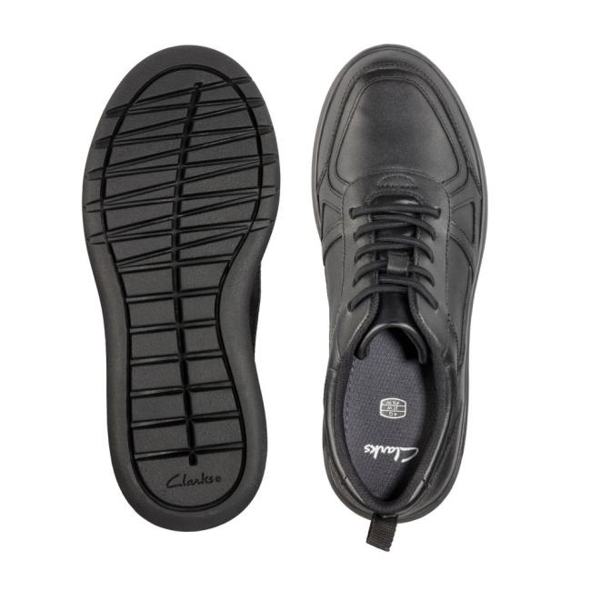 Skolske Topanky Clarks Scape Tracking Youth Chlapcenske Čierne | CLK470CZE