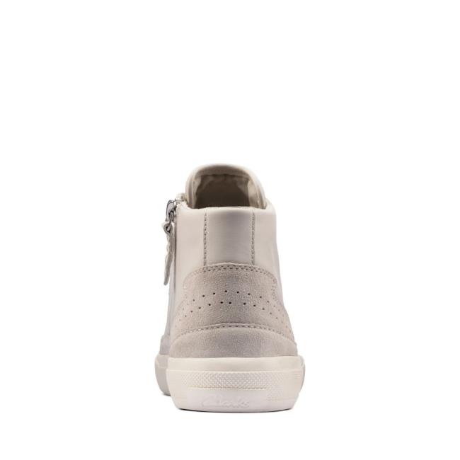 Tenisky Clarks Aceley Zip Hi Damske Biele | CLK067AJZ