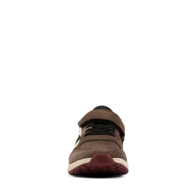 Tenisky Clarks Aeon Flex Kid Chlapcenske Hnede | CLK061KBZ