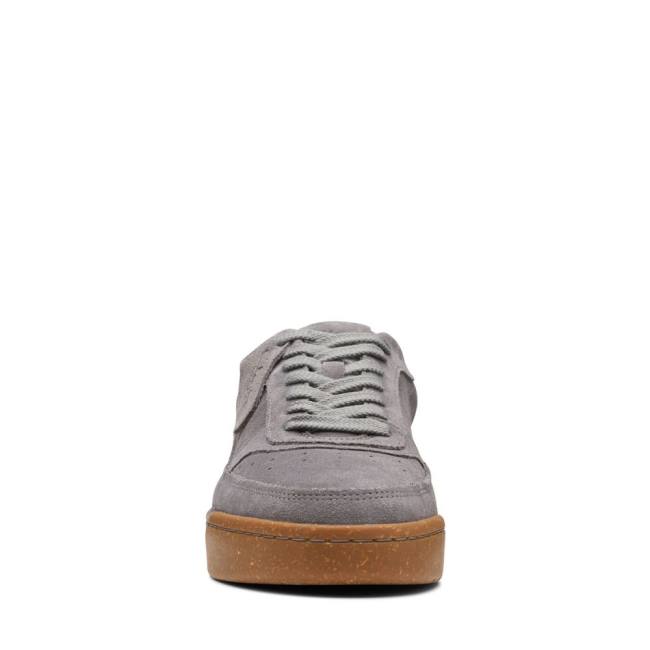 Tenisky Clarks Craft Court Cipkovane Panske Siva | CLK402KNL