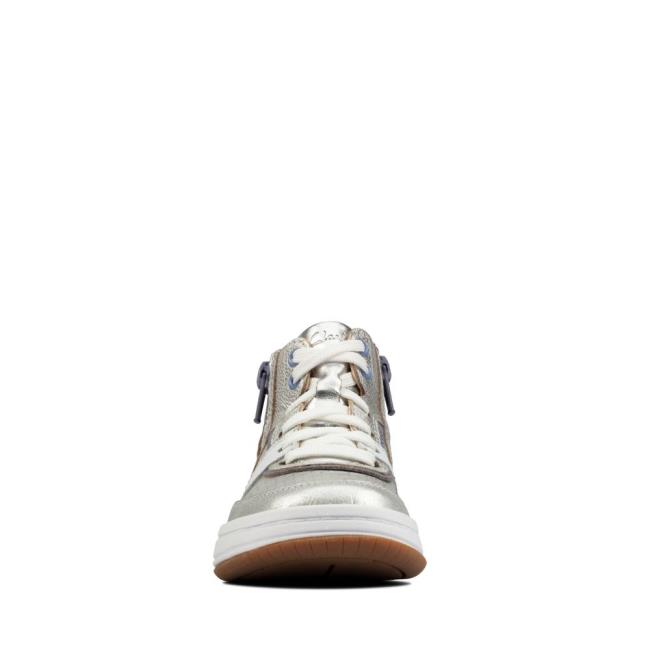 Tenisky Clarks Fawn Peak Kid Chlapcenske Strieborne | CLK356YXP