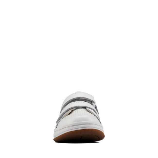 Tenisky Clarks Fawn Solo Kid Chlapcenske Biele | CLK096XFV