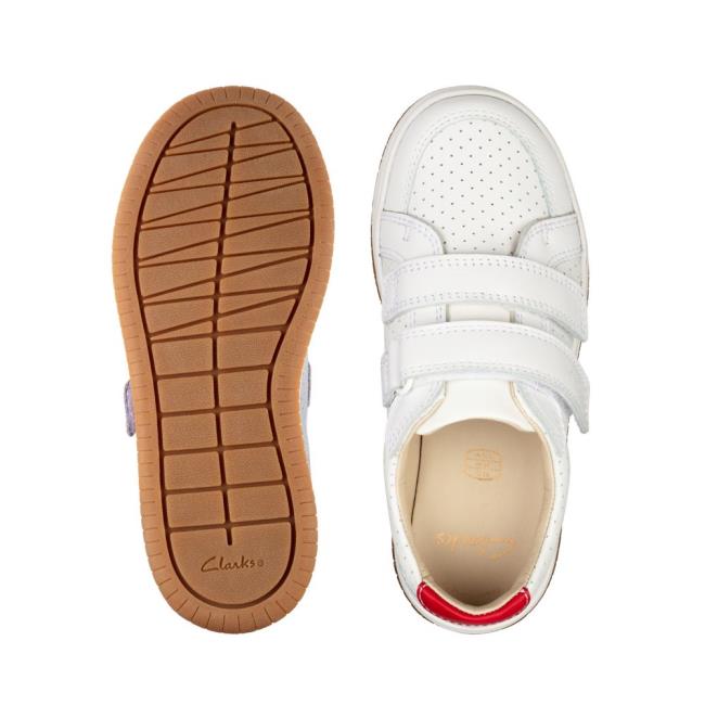 Tenisky Clarks Fawn Solo Kid Chlapcenske Biele | CLK096XFV