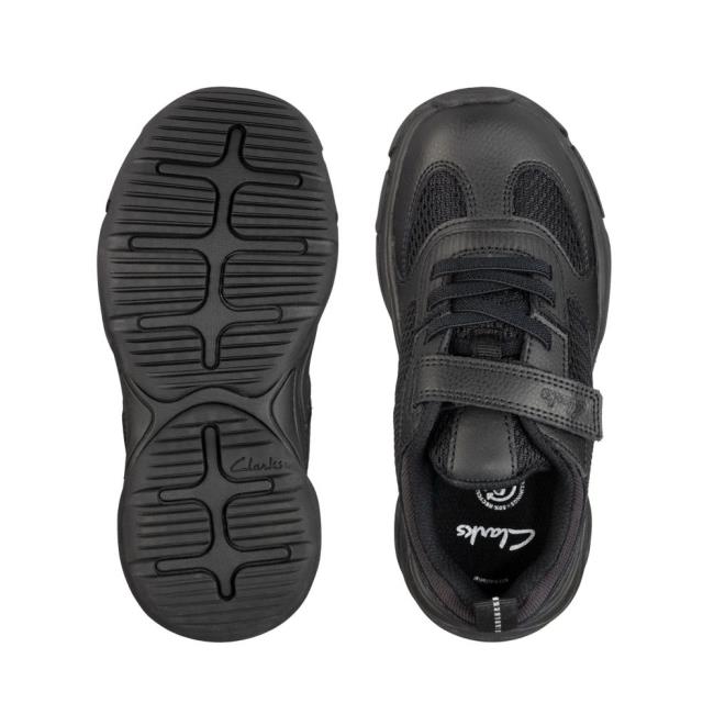 Tenisky Clarks Kuju Run Kid Chlapcenske Čierne | CLK489JKX