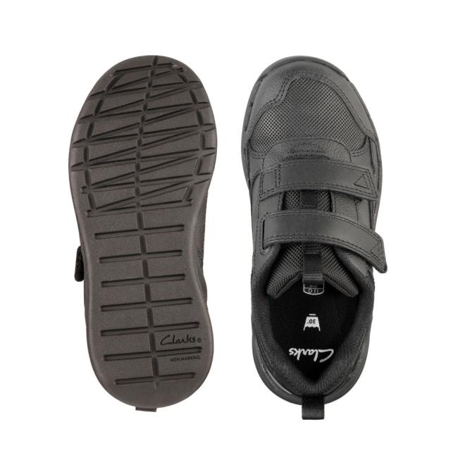 Tenisky Clarks Orbit Sprint Kid Chlapcenske Čierne | CLK409PDT