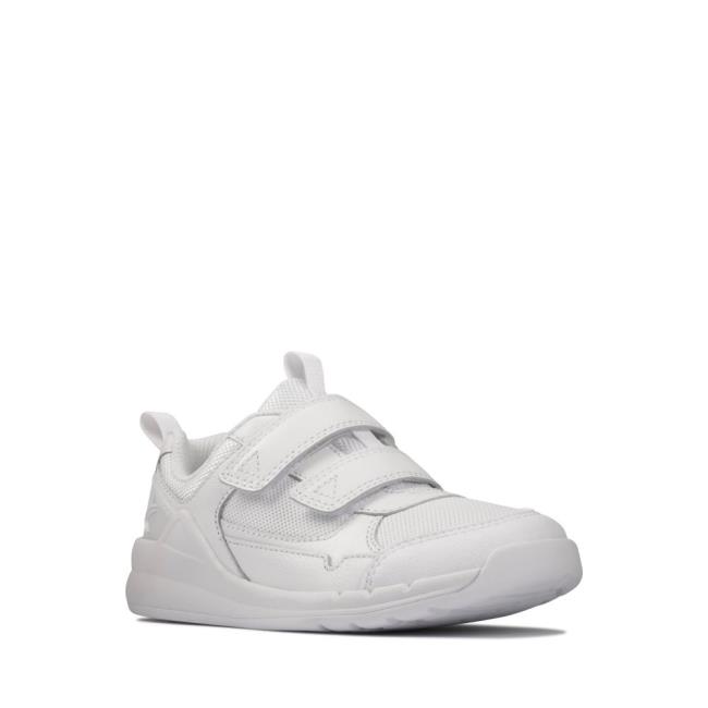 Tenisky Clarks Orbit Sprint Kid Chlapcenske Biele | CLK760YQD