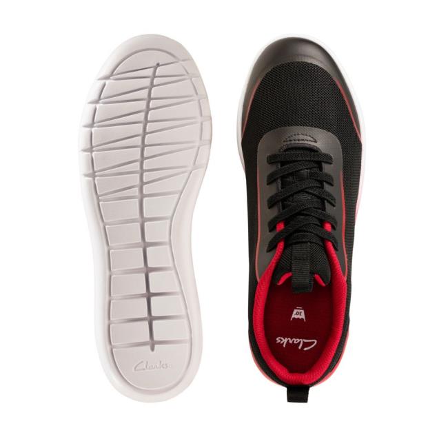 Tenisky Clarks Suburb Spark Youth Chlapcenske Čierne | CLK304LPQ