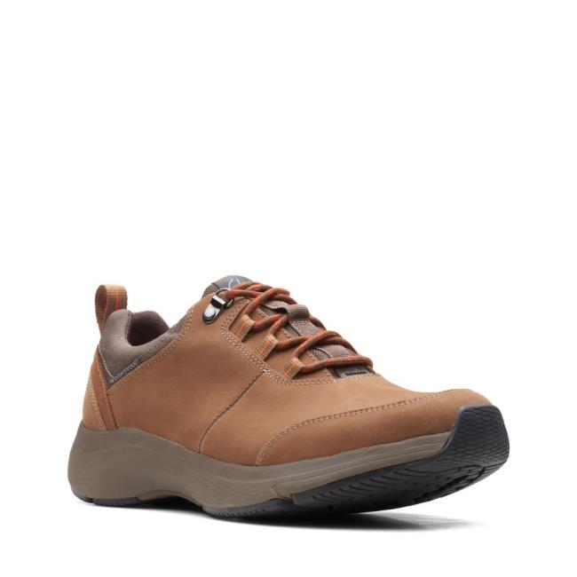 Tenisky Clarks Wave2.0 Tie Panske Tmavo Hnede | CLK937FSN