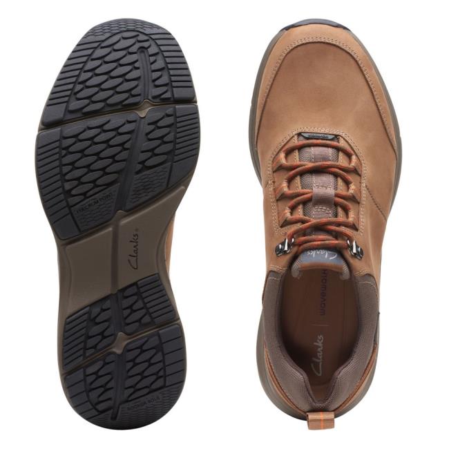 Tenisky Clarks Wave2.0 Tie Panske Tmavo Hnede | CLK937FSN