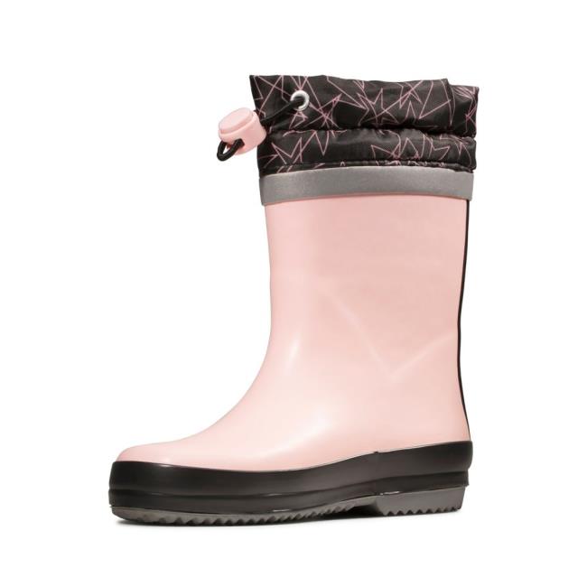 Wellies Clarks Tarri Tie Kid Dievcenske Ruzove | CLK189GNT