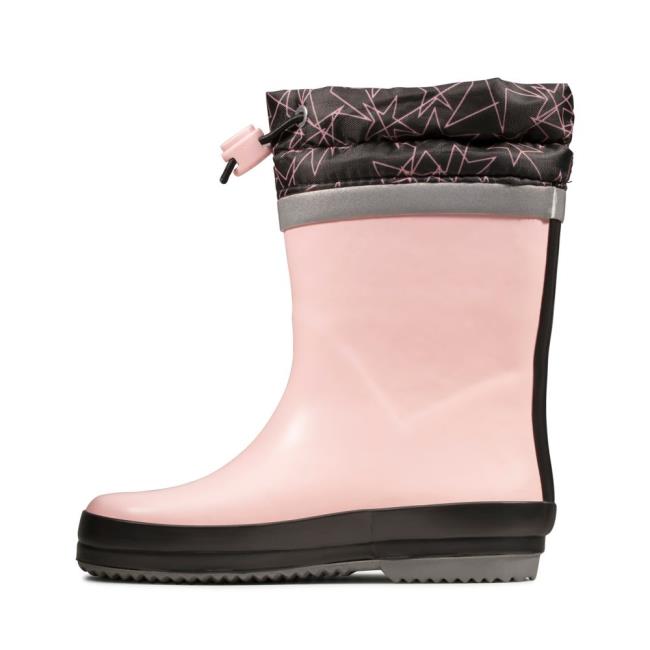 Wellies Clarks Tarri Tie Kid Dievcenske Ruzove | CLK189GNT