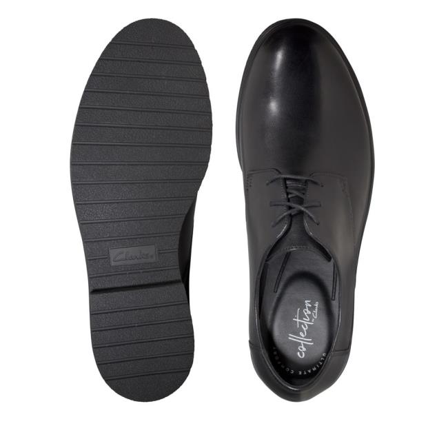 Čierne Topánky Clarks Ashcroft Plain Panske Čierne | CLK385EXG