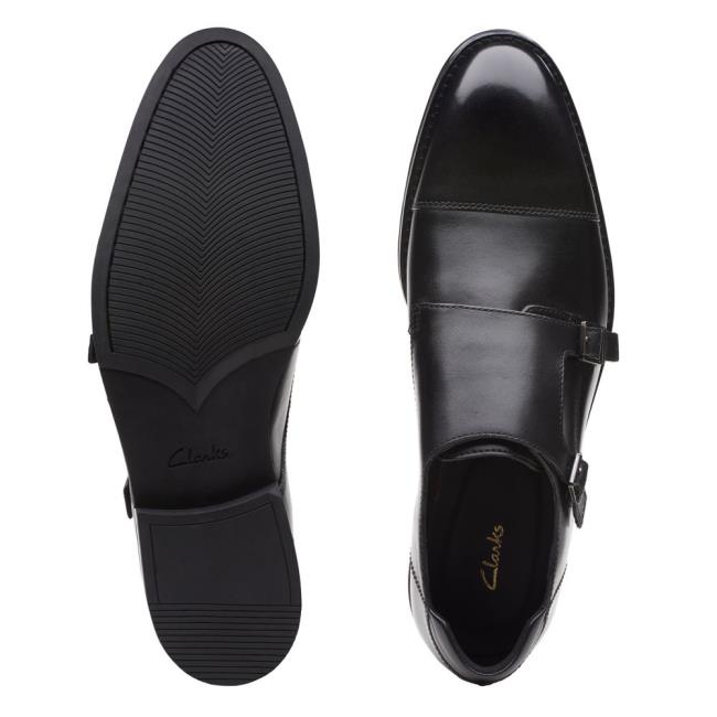 Čierne Topánky Clarks Citi Stride Monk Panske Čierne | CLK742FSE