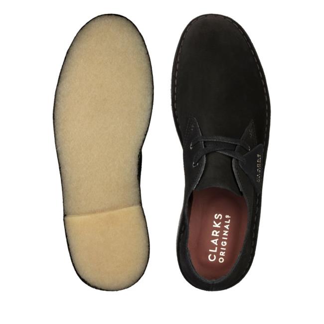 Čierne Topánky Clarks Desert Khan Panske Čierne | CLK847DMZ