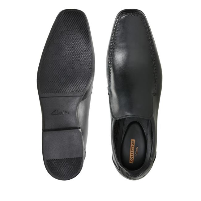 Čierne Topánky Clarks Glement Seam Panske Čierne | CLK481ZLI