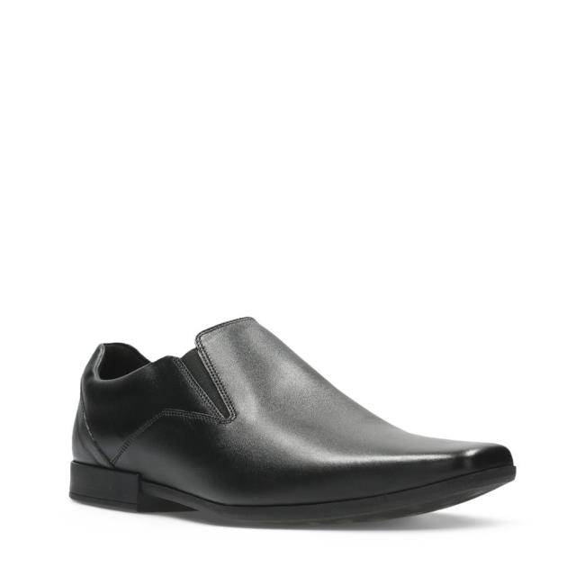 Čierne Topánky Clarks Glement Slip Panske Čierne | CLK546OMI