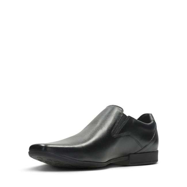 Čierne Topánky Clarks Glement Slip Panske Čierne | CLK546OMI