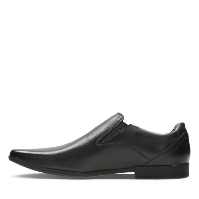 Čierne Topánky Clarks Glement Slip Panske Čierne | CLK546OMI