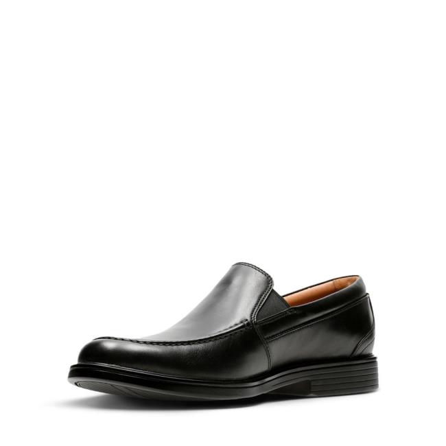 Čierne Topánky Clarks Un Aldric Slip Panske Čierne | CLK284BSC