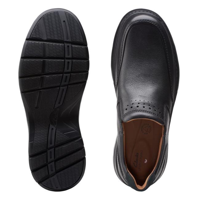 Čierne Topánky Clarks Un Brawley Step Panske Čierne | CLK160JSG