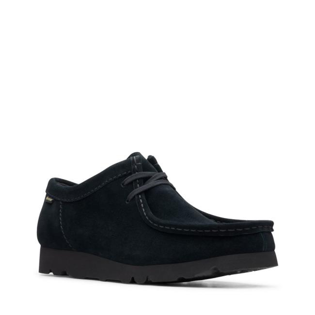 Čierne Topánky Clarks Wallabee GORE-TEX Panske Čierne | CLK128GRQ