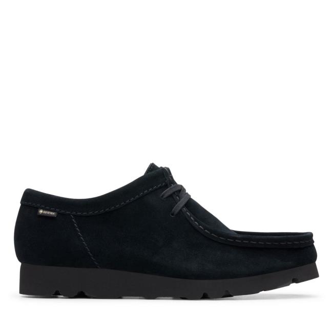 Čierne Topánky Clarks Wallabee GORE-TEX Panske Čierne | CLK128GRQ