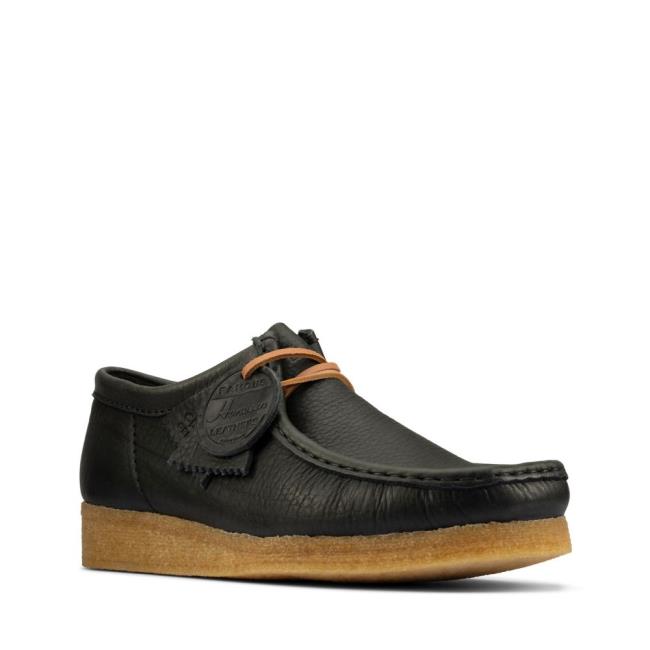 Čierne Topánky Clarks Wallabee Panske Čierne Béžové | CLK756LFZ