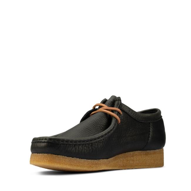 Čierne Topánky Clarks Wallabee Panske Čierne Béžové | CLK756LFZ