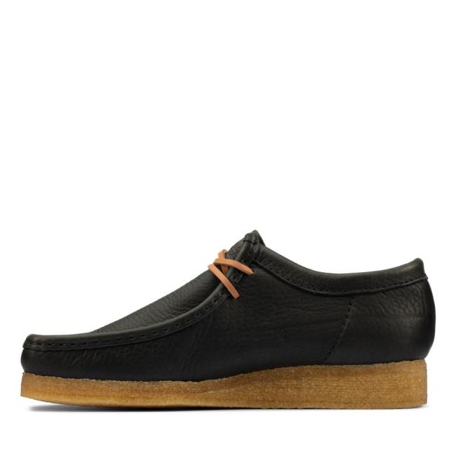 Čierne Topánky Clarks Wallabee Panske Čierne Béžové | CLK756LFZ